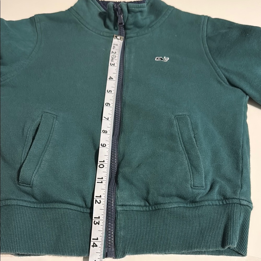 Vineyard Vines Green Sweatshirt Classic Zip-Up for kids, size 5 - Picture 7 of 9